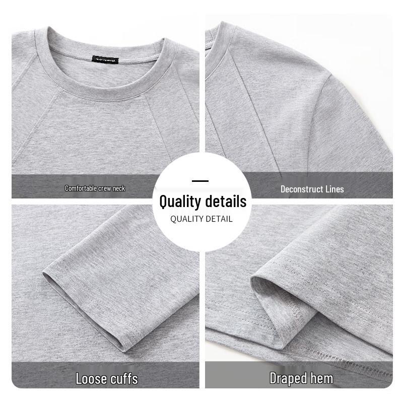 Mark Fairwhale Men's American Style Deconstructed Cotton Long Sleeve T-Shirt