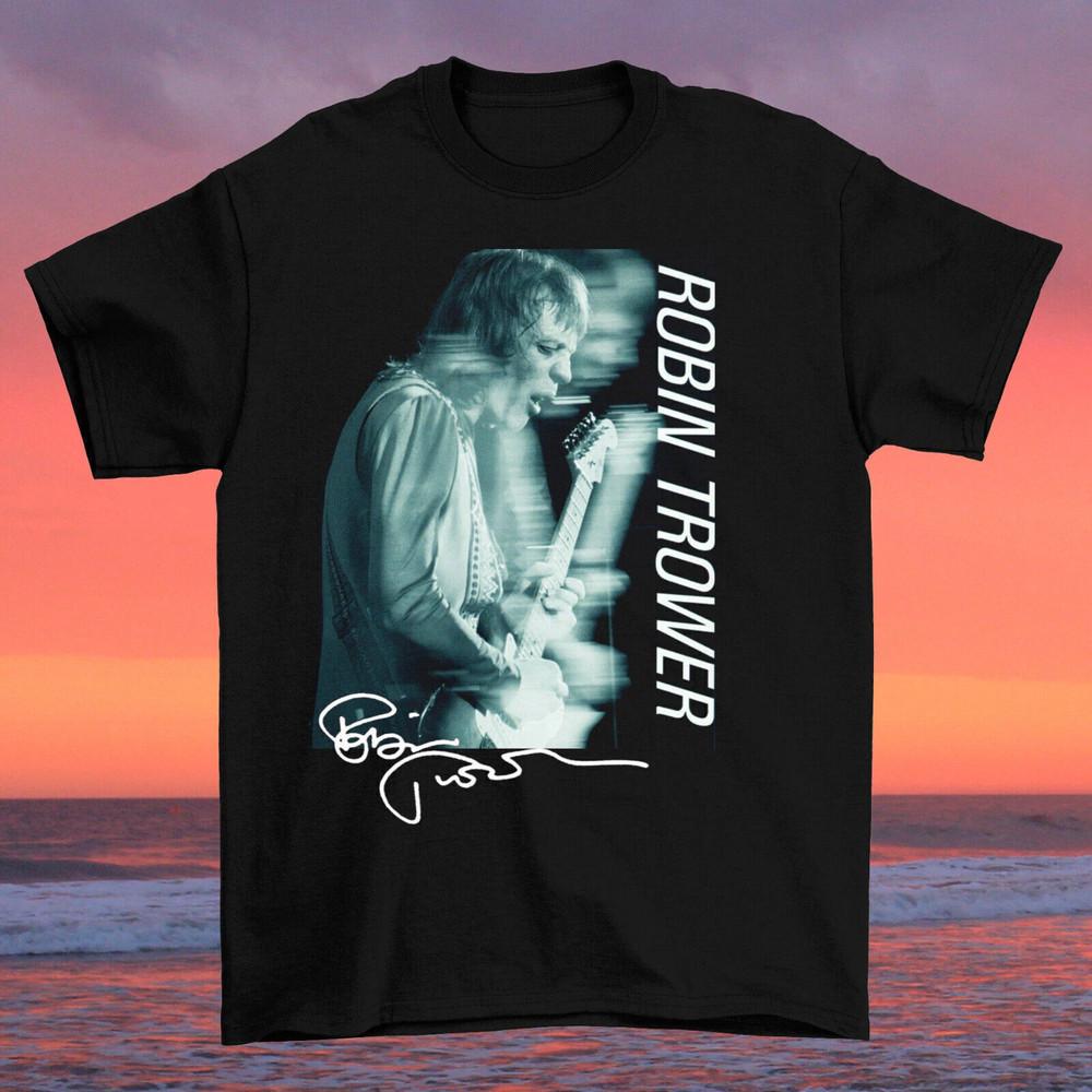 Rare Robin Trower Signed Live Tour Music Cotton T Shirt  Unisex T-Shirt S