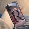 Letter R Crown Pattern Glass Phone Case Suitable for Samsung Galaxy S26 S25 S24 S22 S21 S20 FE/Ultra/Plus Hard Case