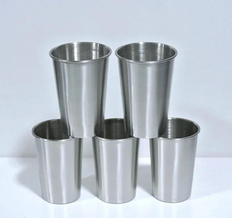 Stainless Steel Metal Cup Beer Cups White Wine Glass Coffee Tumbler Travel Camping Mugs Drinking Tea Mug Set Outdoor