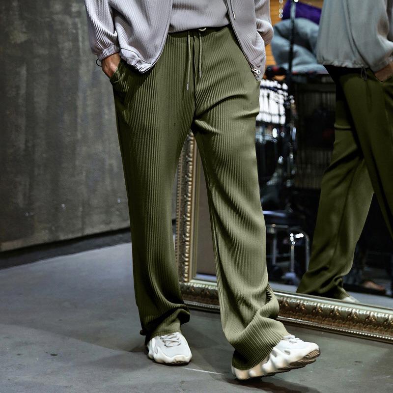 GMXIA Men's Fashion Casual Solid Color Print Pants & Capris