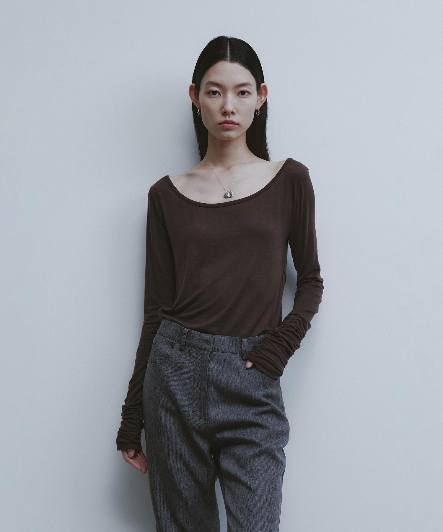 Youth Ballerina Long Jersey Top-Brown M