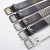 Unique And Stylish Pu Leather Belt With Rivets And Eyelets For Men And Women