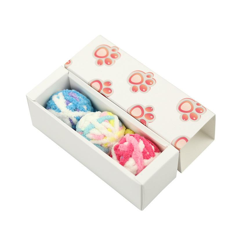 

Wool Ball Cat Toy Balls, Large Cat Teasing Sticks, Self-entertaining and Boring Cat Bells, Cat and Other Pet Cat Supplies Flower pattern