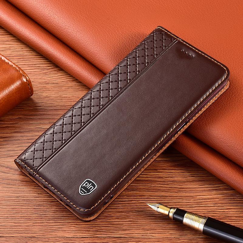 Genuine Leather Flip Cover for Xiaomi Redmi Note14Pro+, Note12, Note11SE, and Note10