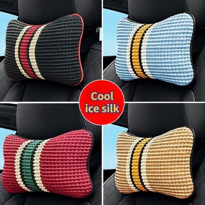 Nackenkissen aus Eisseide fürs Auto, Kopfstütze, universell, cooles Leder, Kopfstützenkissen, Sitz, Kopfstütze, Auto-LKW-Innenausstattung