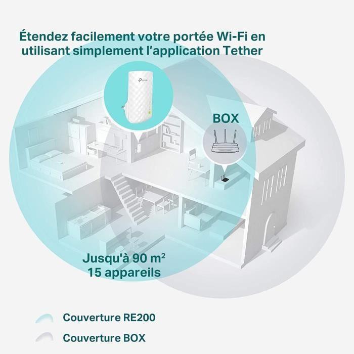TP-LINK Répéteur Wi-Fi Double Bande AC 750Mbps RE200
