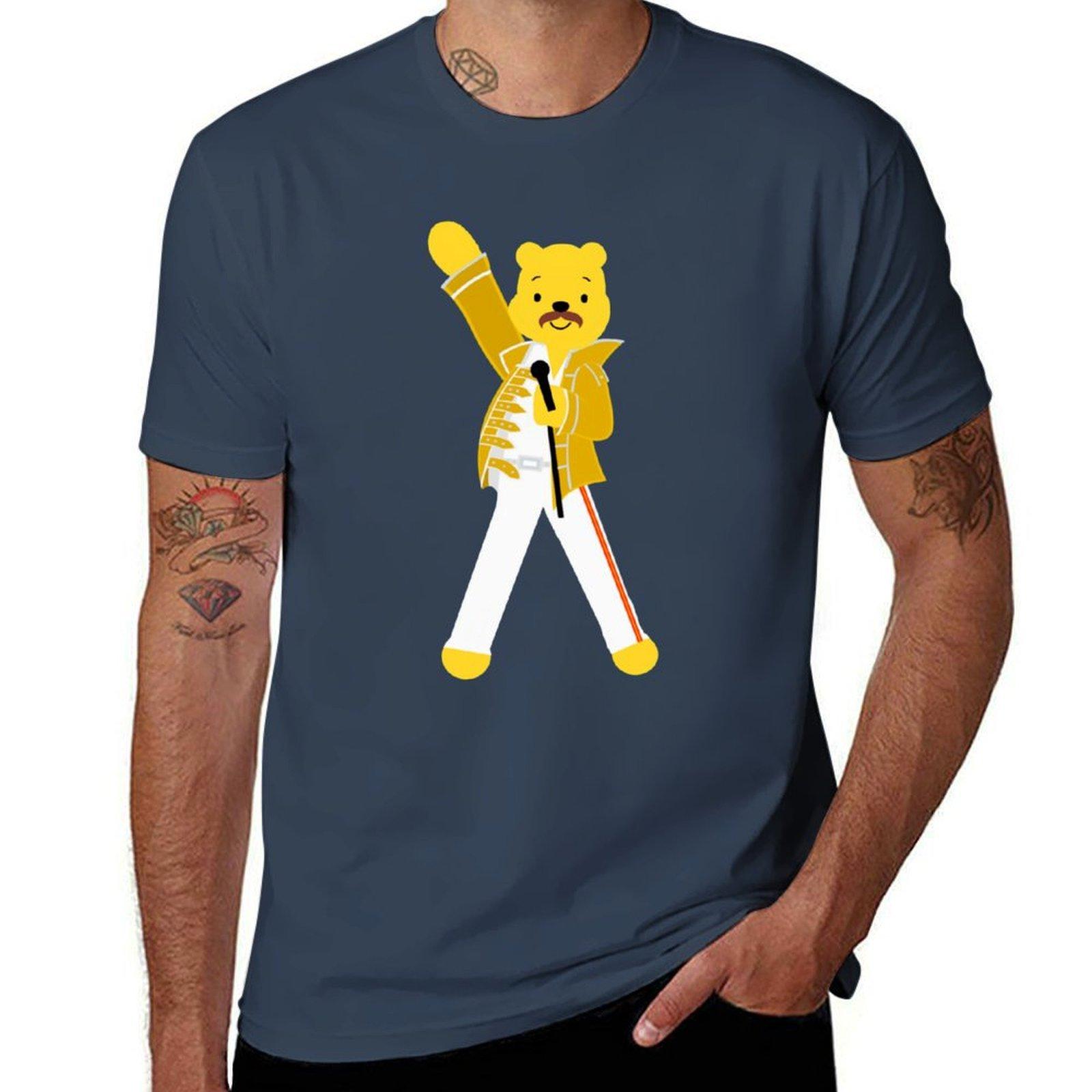Rock Bear Tshirt Basic Plain Short Sleeve Crew Neck Tee S