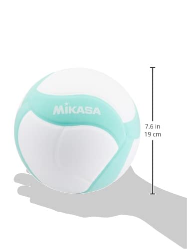 MIKASA Smile Lesson Volleyball, Size 4, 210g, White/Green, VS210W-W-G, Recommended Internal Pressure: 0.10-0.15 kgf/cm²
