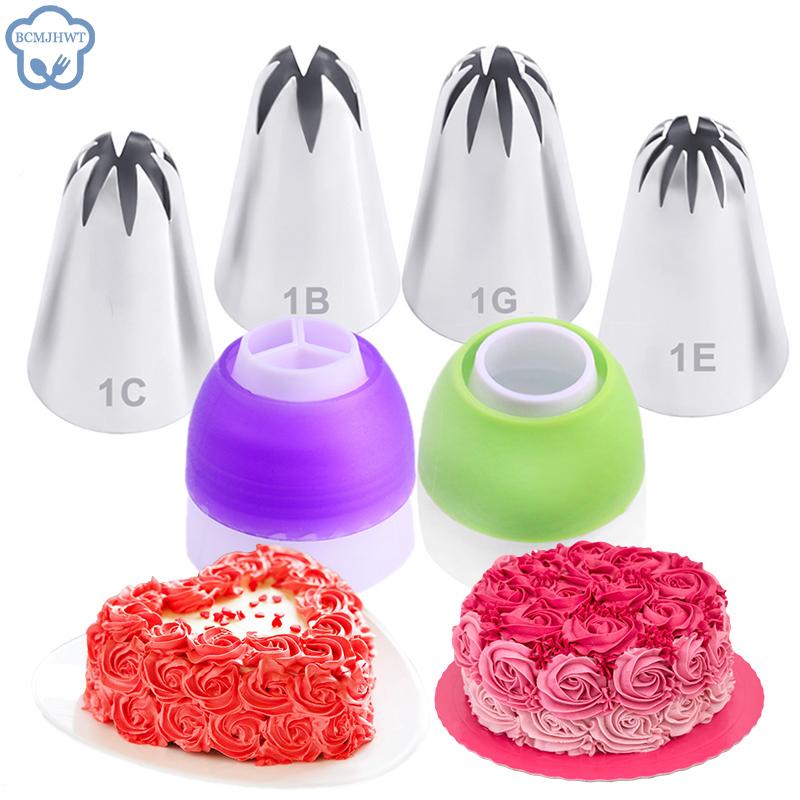 

1 шт # 1c # 1b # 1g # 1e Большие насадки для торта в виде роз Набор для украшения кремом Глазурь Кондитерские насадки Инструмент для украшения кексов Формы для выпечки leaf