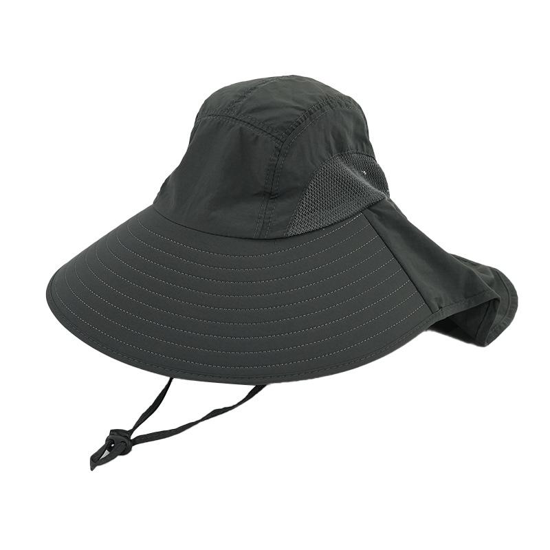 

Мужская шляпа от солнца с широкими полями - защита от УФ-лучей для активного отдыха One Size Fits Most Adults 58cm чёрный