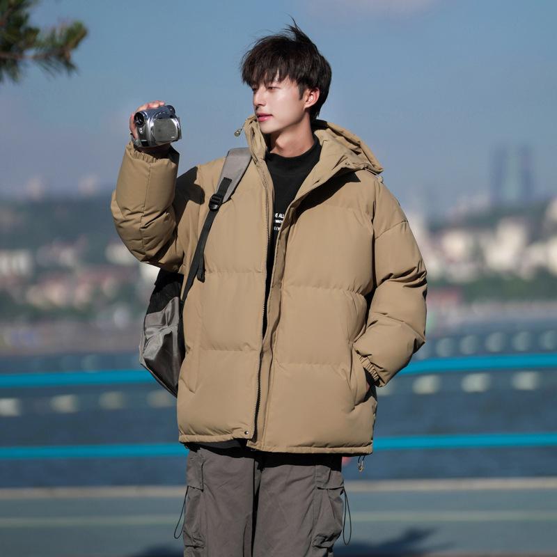 Cotton Clothes Men's Season New Thickened Loose Versatile Hooded Bread Clothes Cotton Clothes Student Jacket