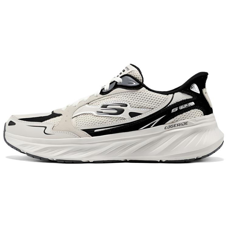 Skechers Edgeride Comfortable Versatile Breathable Lightweight Low-Top Casual Shoes Men sneakers Off-White 232969-NTBK 41