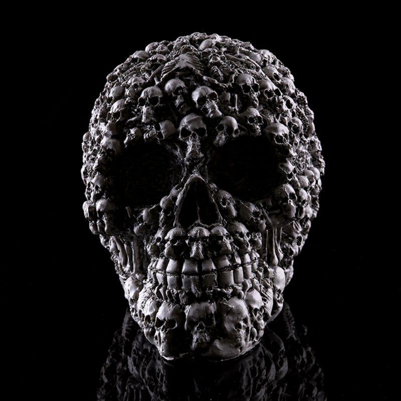Halloween Skull Model Interior Decoration Resin Skull Head Halloween Whole Person Mold Home