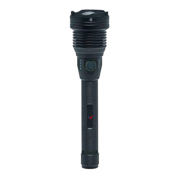 Wonder Wt60001W - Lampe Torche Rechargeable LED 6000 Lumens 16 Cm Avec Fonction Power Bank USB-A 2x2200 mAh (Noir)