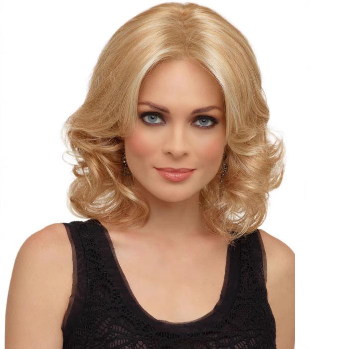 Ladies  Fashion Golden Short Curly Hair Cover