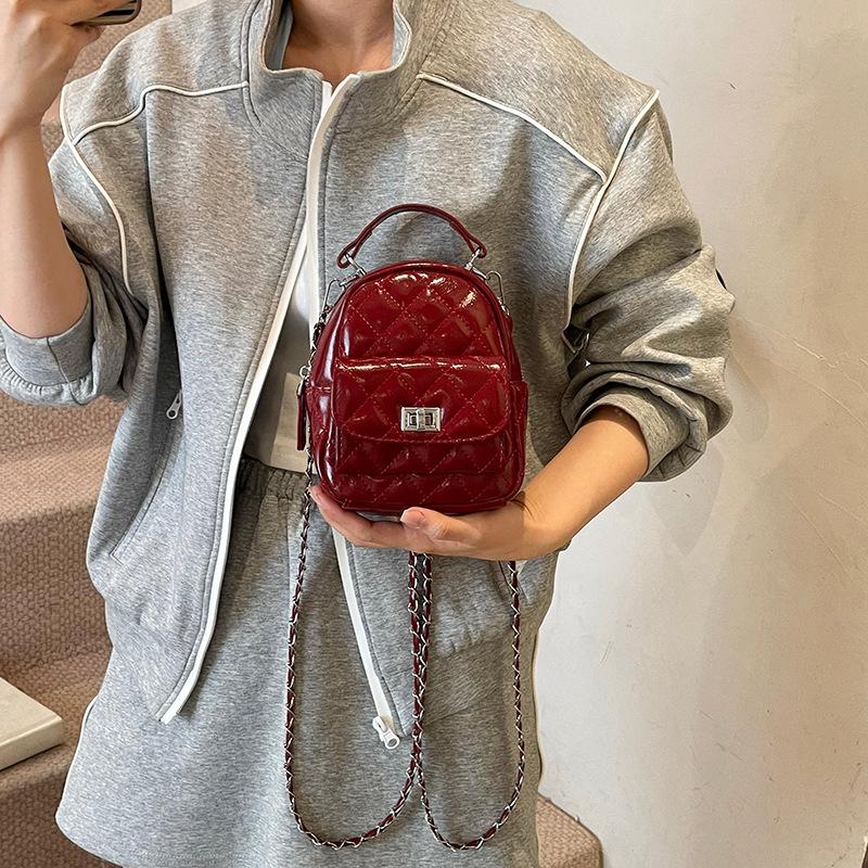 New Fashion Niche Popular Diamond Backpack Versatile Multi-purpose Single Shoulder Double Shoulder Women's Bag