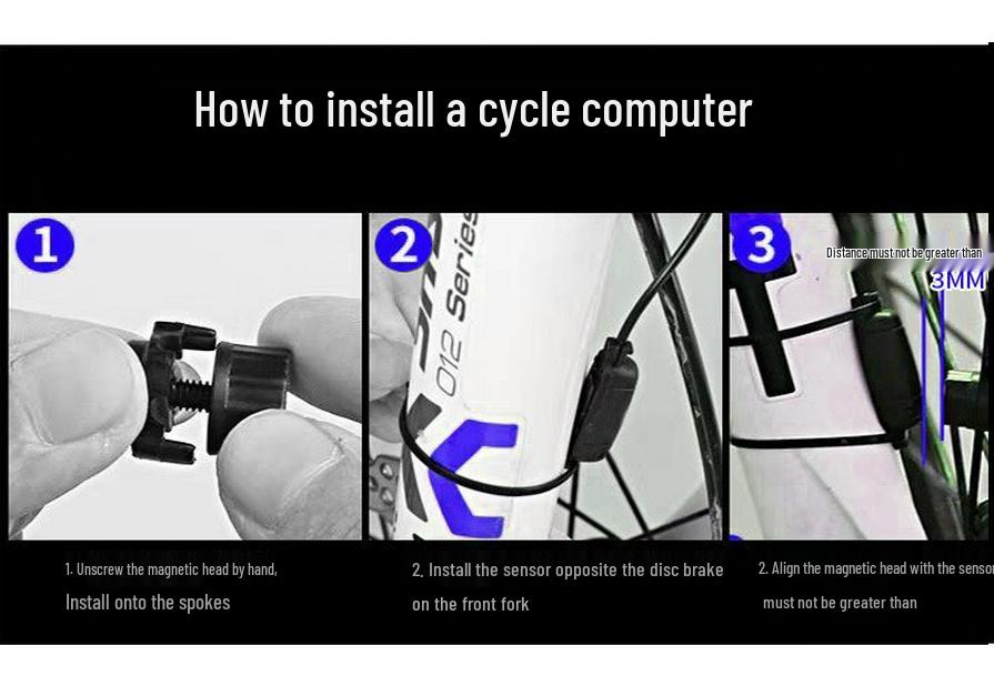 Compteur de Vélo Intelligent & Lumière Rechargeables par USB - Accessoire pour VTT