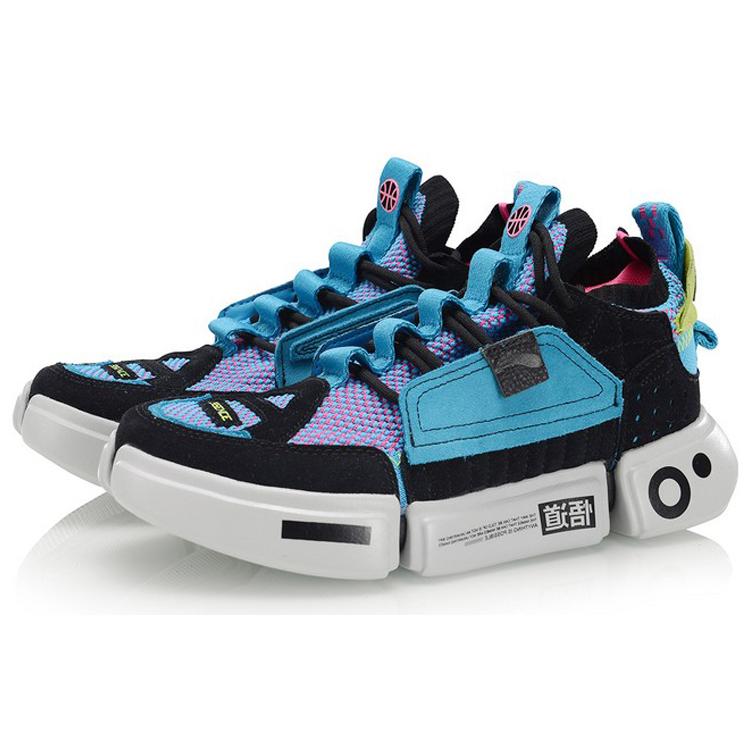Li Ning Essence ACE Vintage Basketball Shoes Women's Mid top Black Blue Pink AGBN062-14