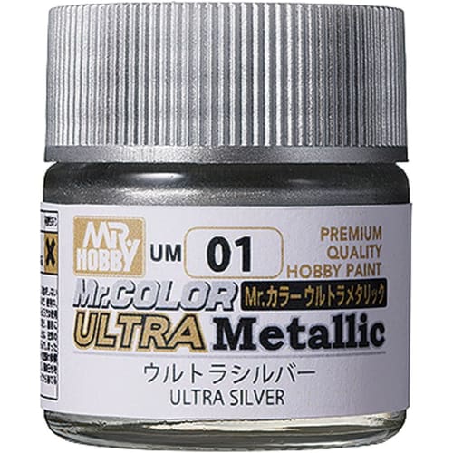 

GSI Creos GSI Creos Mr. Color Ultra Metallic Ultra Silver 10ml Model Paint UM01