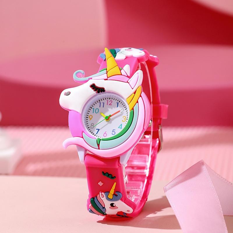 Orologio per Bambini Che i Bambini Amano Ragazzi e Ragazze Orologio con Cinturino in Silicone 3D Orologio Unicorno Cartoon per Bambini