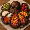 Octopus Charcuterie Platter Creative Wooden Octopus Modeling Fruit Snack Tray Table Decoration Ornaments Home Decor