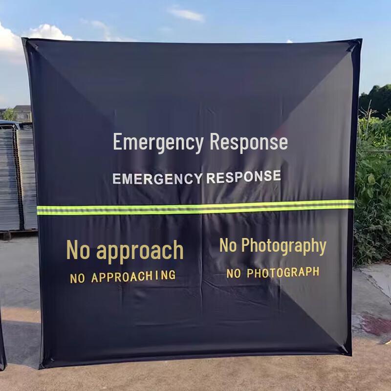 Portable Umbrella-Style Folding Emergency Barrier