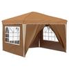 Pop Up Party Tent 288 X 288 X 245 Cm Beige Oxford Fabric