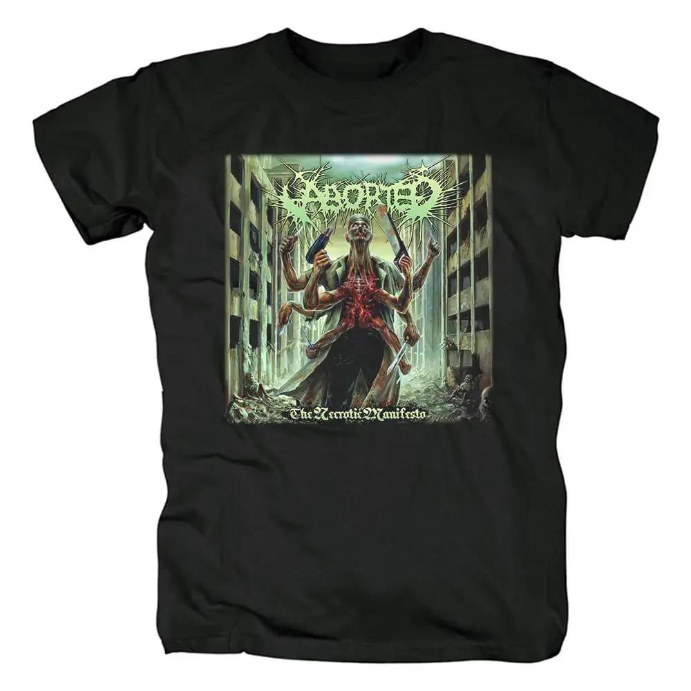 Men Women Short Sleeve High Quality Aborted Grindcore T Shirt  Vintage Metal Punk Rock Band Cotton T-shirt Y2k Tops Streetwear