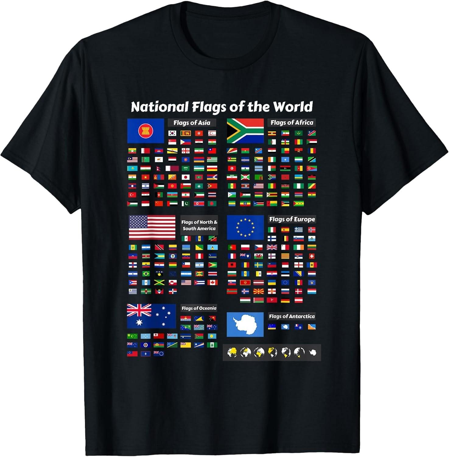 NEW LIMITED! Flags of The World Cultural Diversity Around Tee - MADE IN USA XXXL