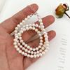 Fashion Jewelry Natural Freshwater Pearl Necklace 925 Sterling Silver Chain for Women Girls