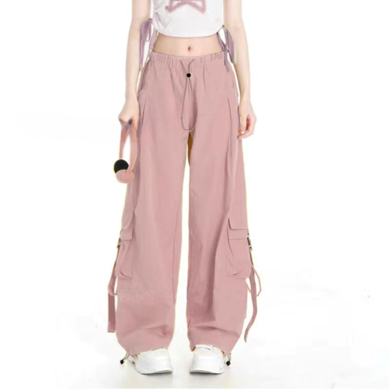 Street Function Freizeithose Kinder Frühling und Herbst Große Taschen Flattergürtel Hundert Arbeitskleidung Weitbeinige Hose