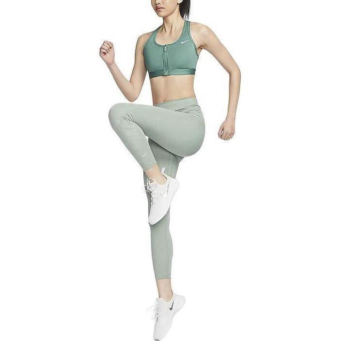 Nike Solid Color Comfort Zip Sports Bra Women Underwear Teal FN2732-361