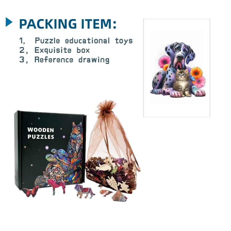 Brain Teaser 3D Wooden Puzzle Ideal for Adult Children Rainbow Fantasy Infant Dragons Animal Irregular Christmas Present Boxs Playthings