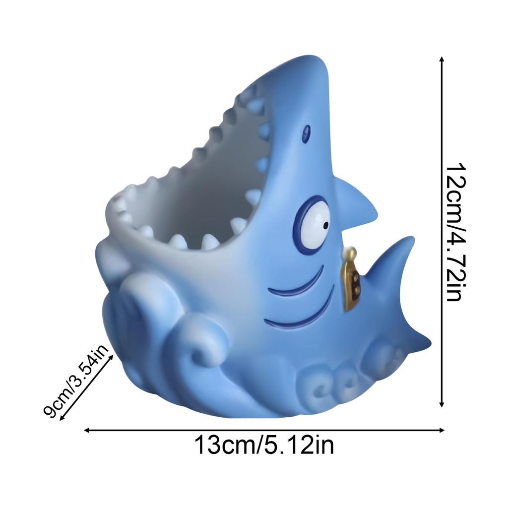 Cartoon Animal Toothbrush Holder Cute Shark Storage Stand Makeup Brush Countertop Organizer Bathroom Decoration