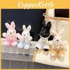 Bunny Unique Plush Keychain With Dazzling Pearl Chain Available In Soft Color Options