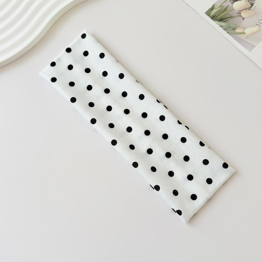 Elastic Polka Dot Headband Stretch Wide Headband Hair Hoop Yoga Elastic Hair Band  Photo Props