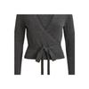 Polo Ralph Lauren FW22 Solid Color V-Neck Tie Long Sleeve Knit Sweater Women sweater Gray WMPOSWENDW20074-020