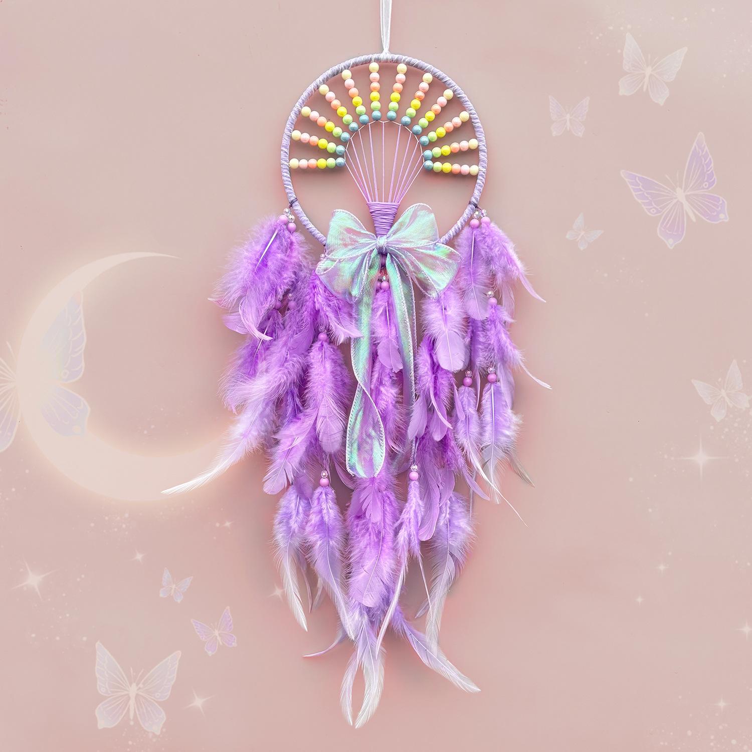 

Home Decoration Teenage Girl Heart Dreamcatcher Hanging Decoration Wind Chime Feather Crafts Room Wall Hanging Cute Children s Room Decoration