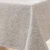 Nappe effet lin - EDEN - Naia - 140 x 240 cm - Feuilles sauge sur fond beige - Polycoton, entretien facile