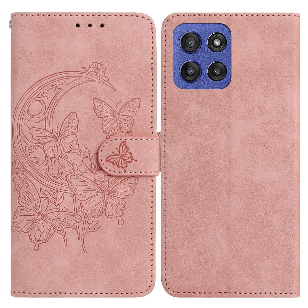 For Motorola Moto G Stylus 5G (2025) Case Butterfly Flower Imprinted PU Leather Wallet Stand Phone Cover