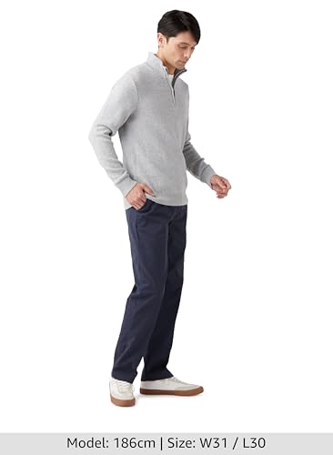 [Amazon Essentials] Men's Classic Fit Chino Pants, No Pleats, Wrinkle-Resistant, Navy, W31 / L30