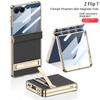 For Samsung Galaxy Z Flip 7 Case Luxury PU Leather Middle Hinge With Stand Protect Back Cover Case For Z Flip 7 Phone Shell