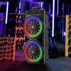 Portable Bluetooth Speaker with Double Subwoofer Deep Bass Lights Loud Boombox 32ft Outdoor Speaker Stereo Sound for Home, Party