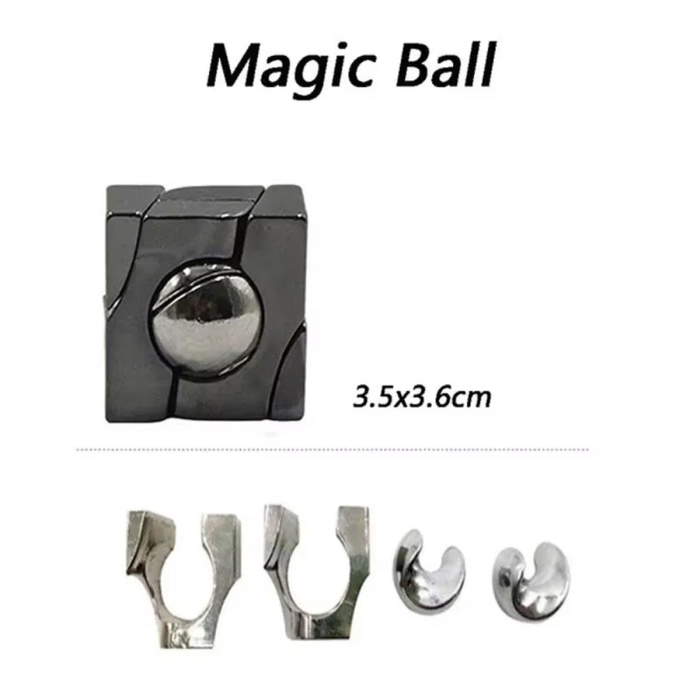 Unraveling Puzzle Toys No1-36 Alloy Ball Classic IQ Metal Brain Teaser Magic Puzzles Game Toys for Children Adults Funny Gifts