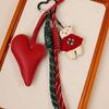 1Pc Christmas Wreath Party Braided Ornaments Mobile Phones Key Accessories Friends Gifts Keyholders Xmas Bag Pendant