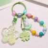 Cherry Blossoms Quicksand Keyring Women Girls DIY Bag Earphone Cover Pendants