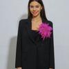 Lightweight Artificial Feather Lapel Pin Colorful Exaggerated Feather Brooch  Wedding