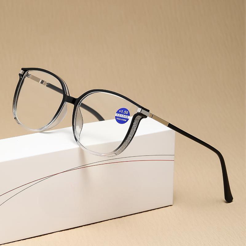 Fashion Large Frame Reading Glasses Anti Blue Light Presbyopia Glasses Non-Polarized Fashion Accessory