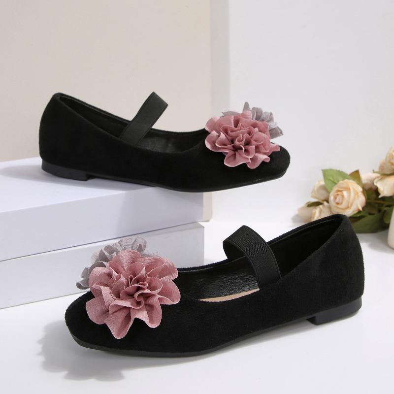 Fashion Flower Mary Jane Shoes Women's Small Inside Heightened One Strap Single Shoes